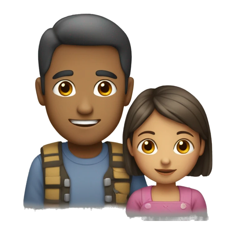 Abrazos un niño y una niña sticker