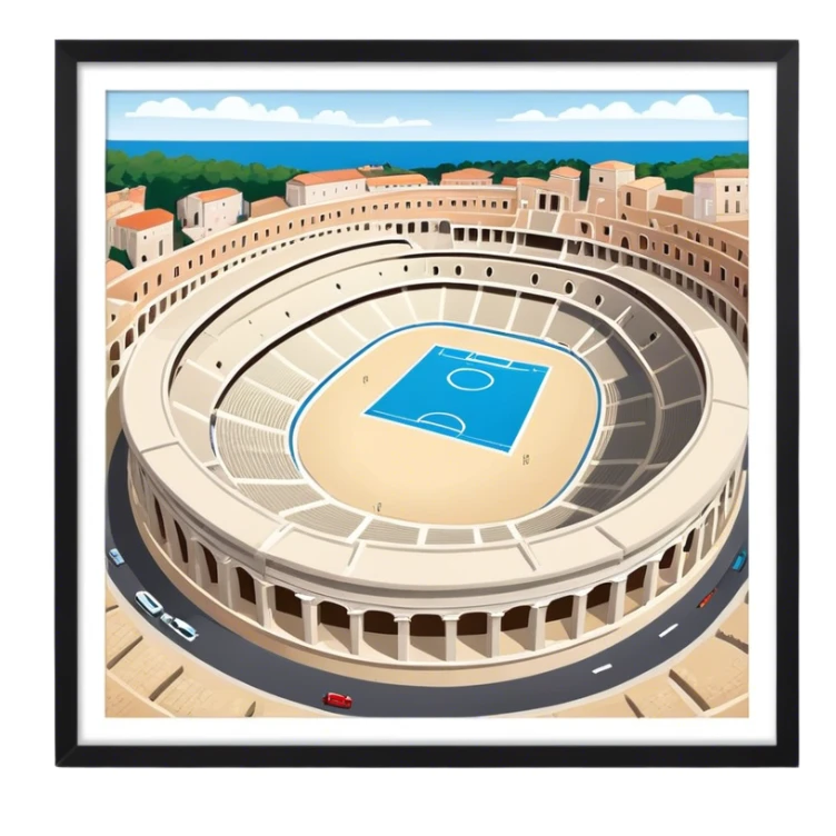 Cinematic Realistic Pula Arena, Croatia emoji sticker