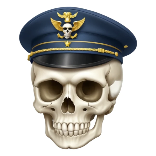 Quiero una calavera con su sombrero soldado 🪖 sticker