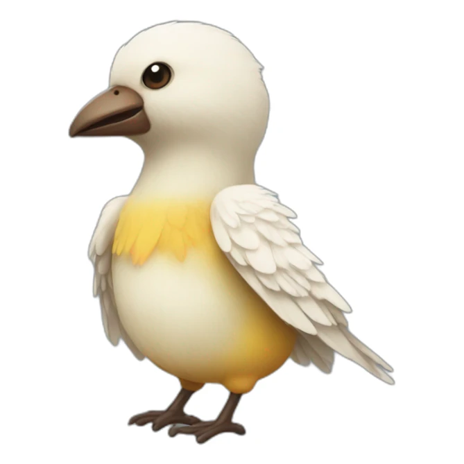 human baby in a bird costume sticker