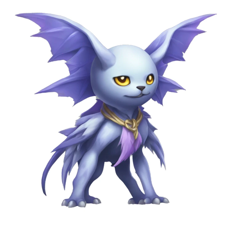 cute cool edgy sharp eldritch ethereal magical Digimon-Fakemon-animal full body sticker