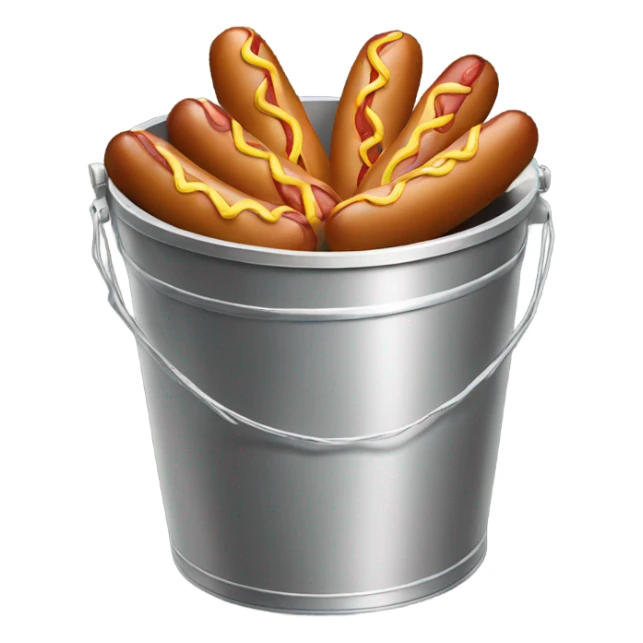 Bucket with hotdogs in it sticker