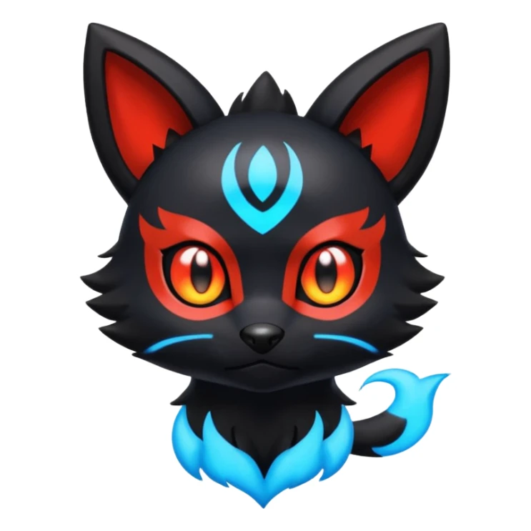Litten-Umbreon-Zorua-fusion sticker