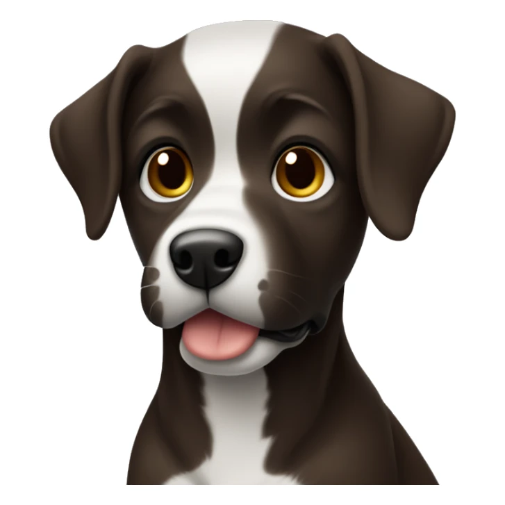 Cute Dansk-Svensk-Gardhund (dark brown-black with white) Emoji sticker