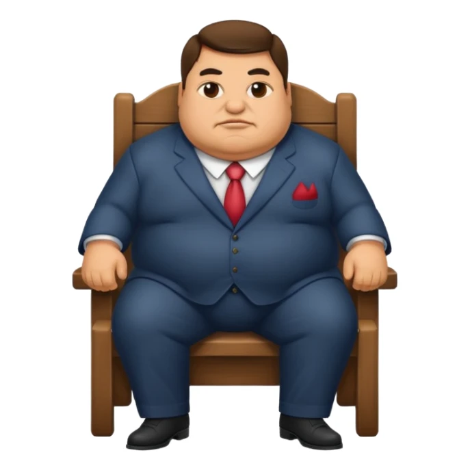 Mafia big fat boss sit on a chair sticker