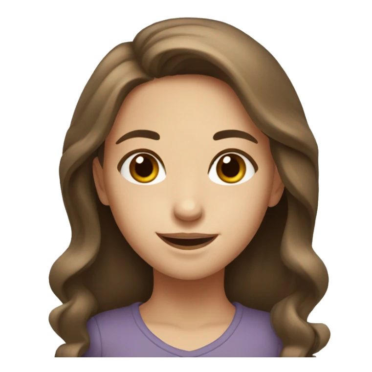 Smiling girl with a brown hair and grey eyes  sticker