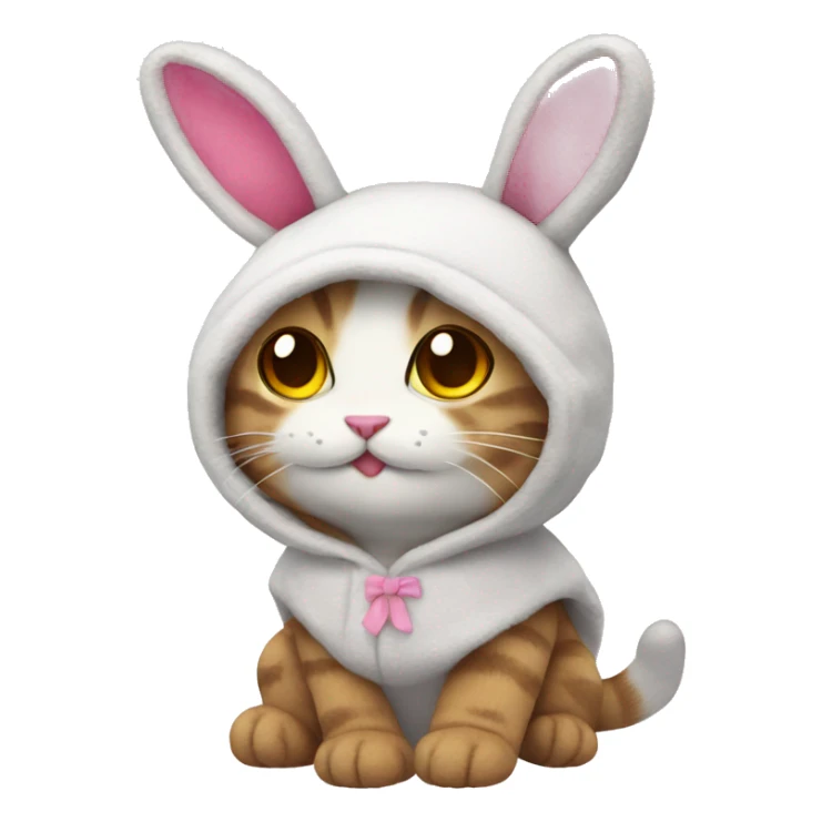 cat plushie IN A BUNNY COSTUME sticker