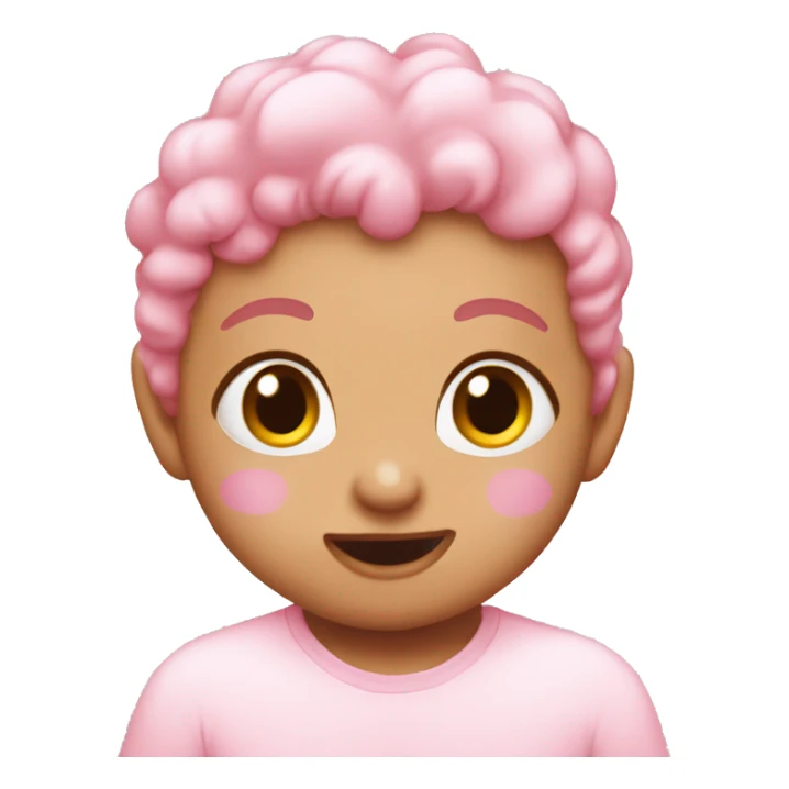 Baby pink heart eyes emoji drooling sticker