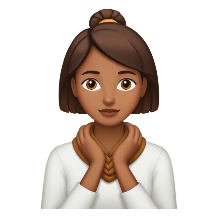 woman with hands around her neck sticker