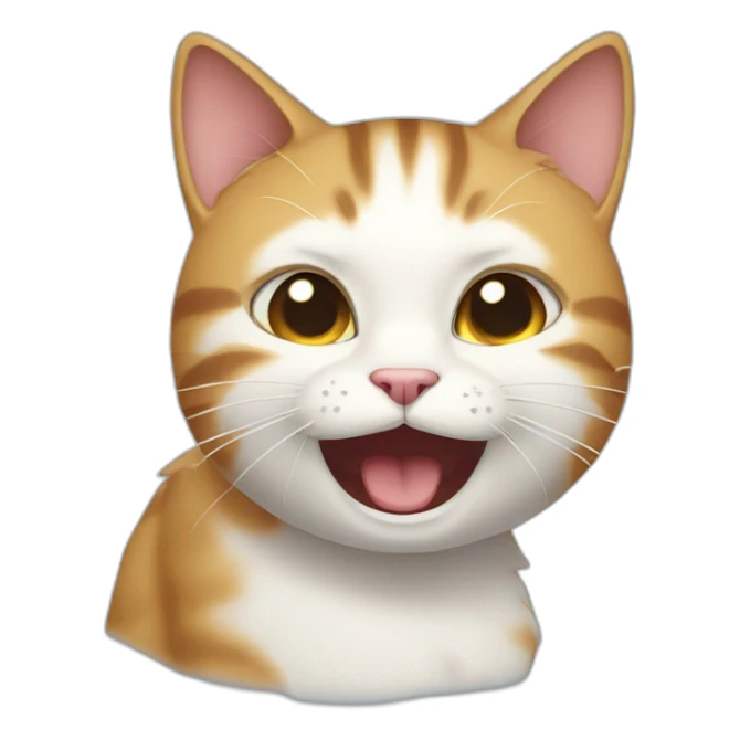 Cat with tears in the eyes but laughing  sticker