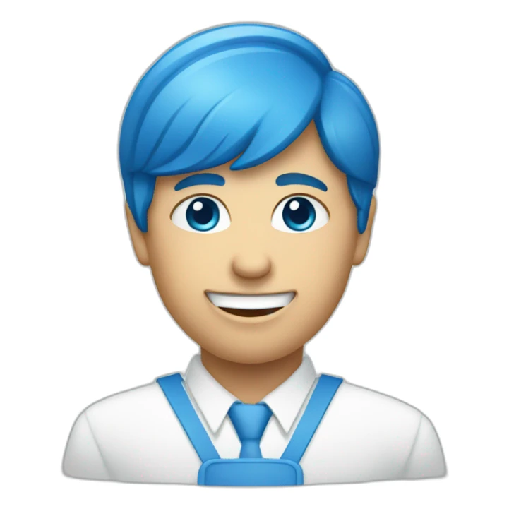 world health organization icon blue sticker