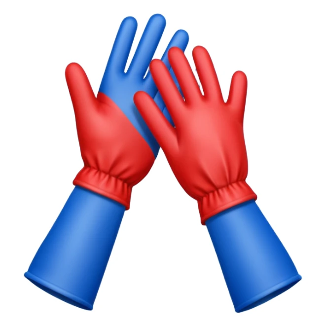 Hand glove celebration in blue (#00A3E0) and red (#F9423A)  sticker