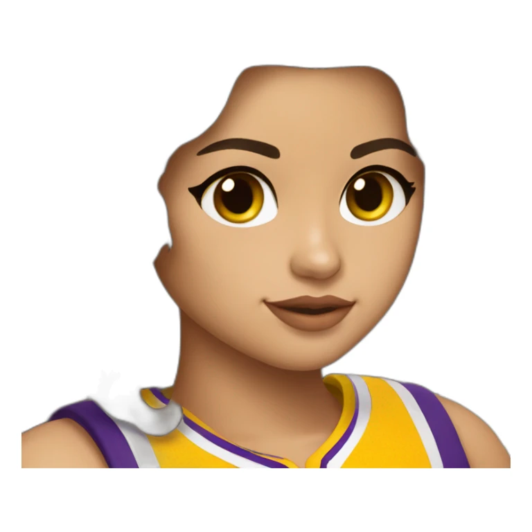 selena gomez wearing yellow lakers jersey sticker