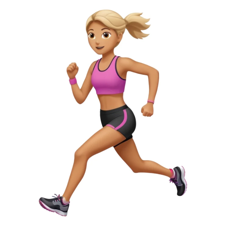 Woman running sticker