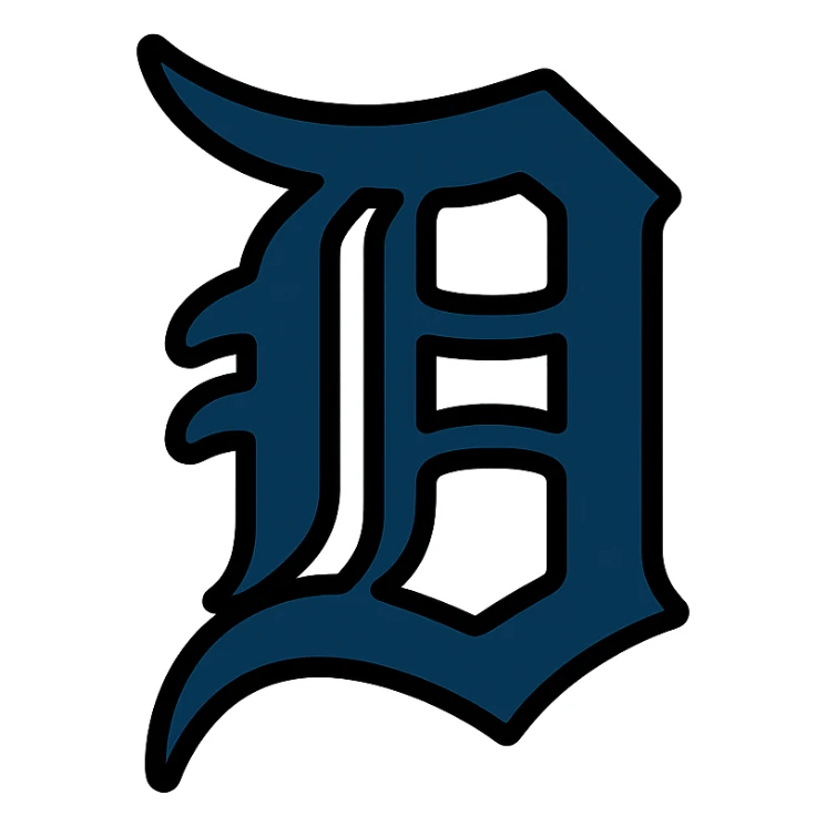 Detroit Tigers old English D logo sticker