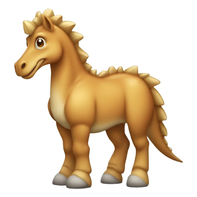 un cheval avec une tete de dinosaure sticker