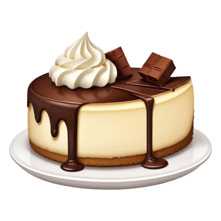 Cheese cake with chocolate fudge on top sticker