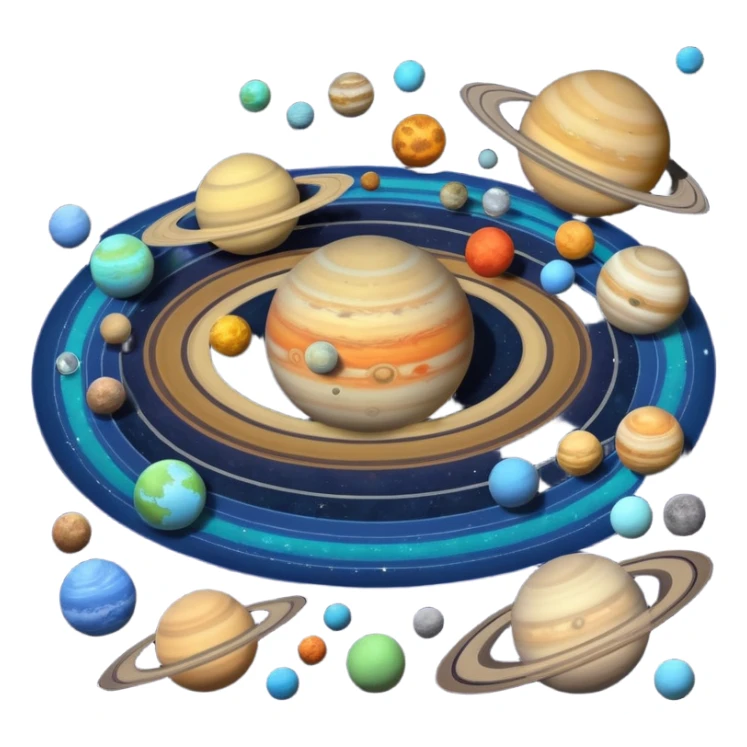 Solar system sticker