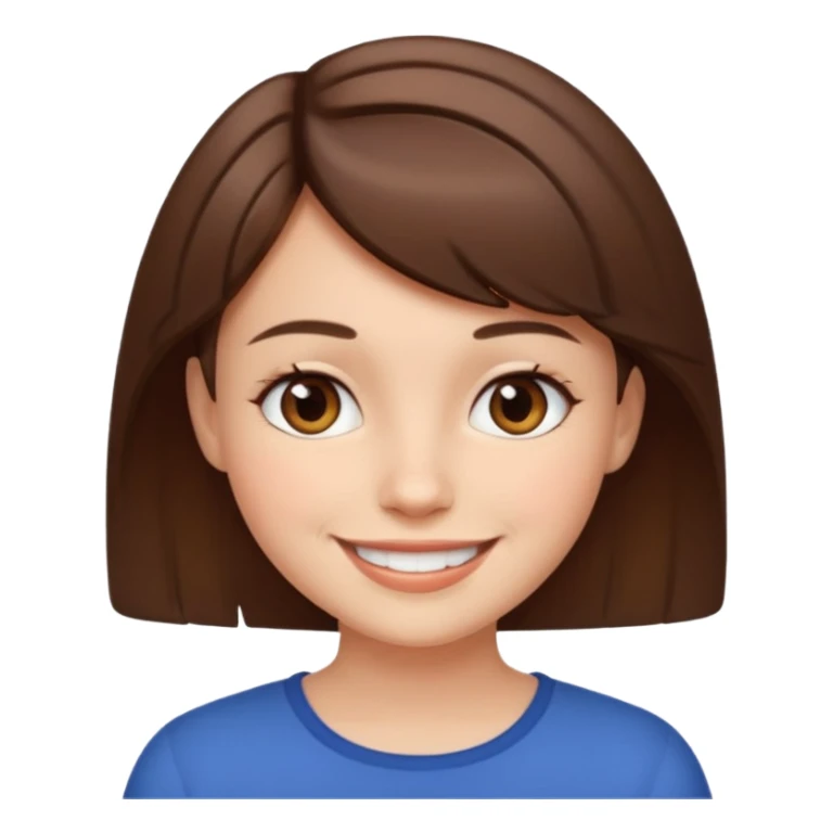girl with short brown hair sticker