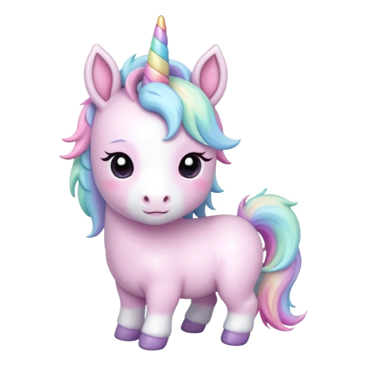 baby unicorn, chibi full body sticker