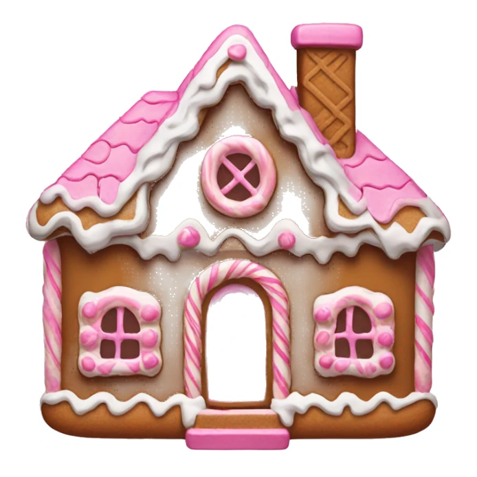 Gingerbread house with pink details sticker