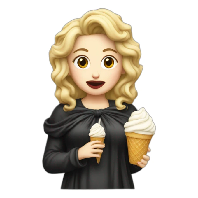 Madonna eat ice cream sticker