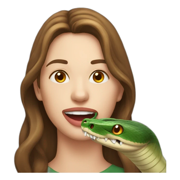 snake removed from a person mouth sticker