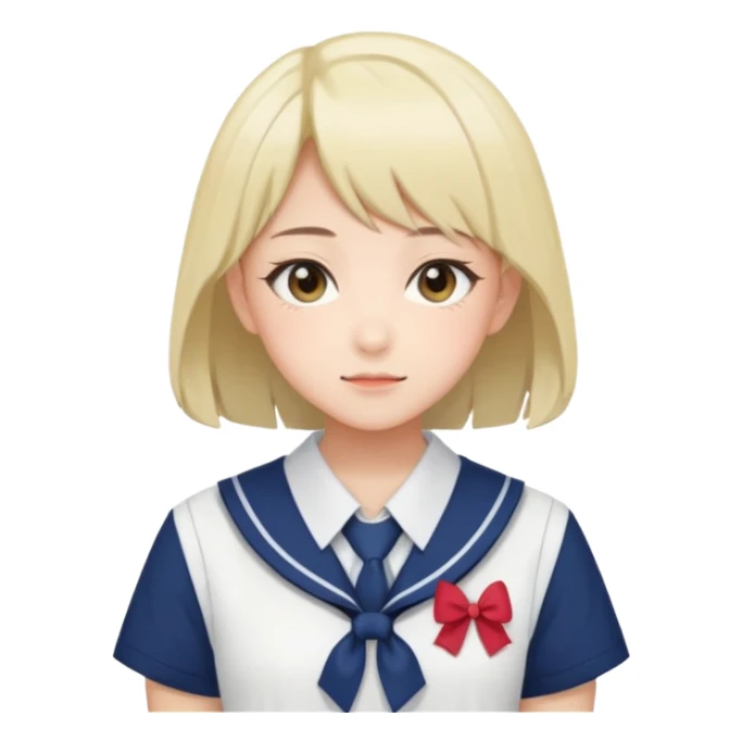 Anime girl named lili chan  with Seifuku sticker