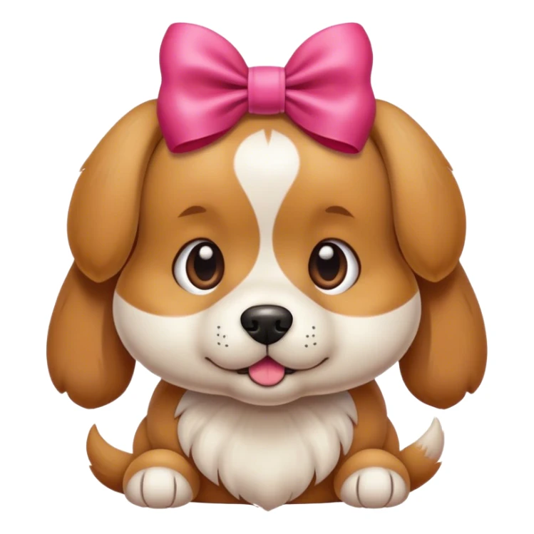 Un perro con un moño sticker