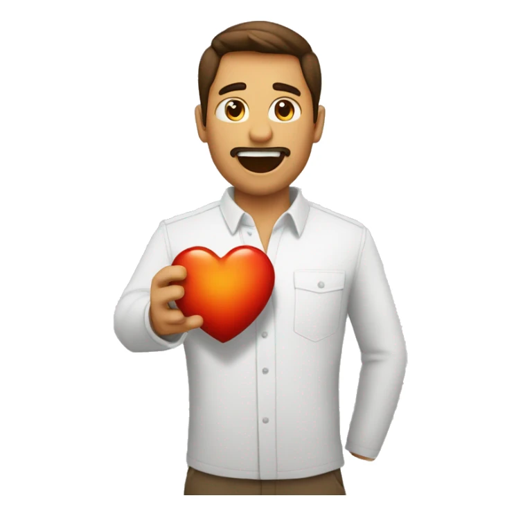 Corazón envuelto en vendas y rodeado de fuego sticker