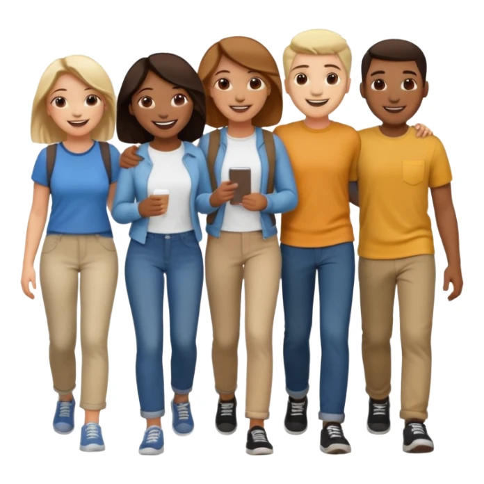 spazieren gehen mit freunden sticker