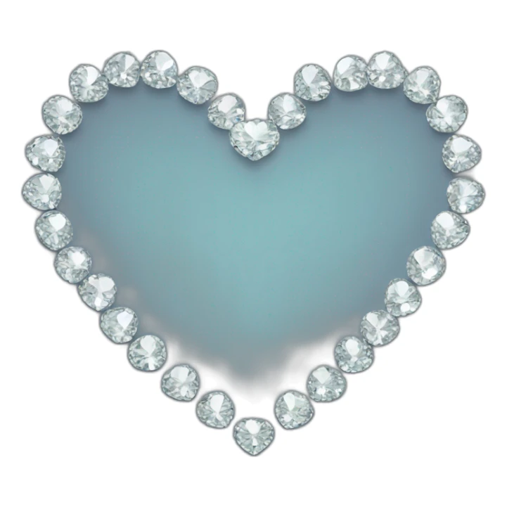 A heart made of diamonds sticker