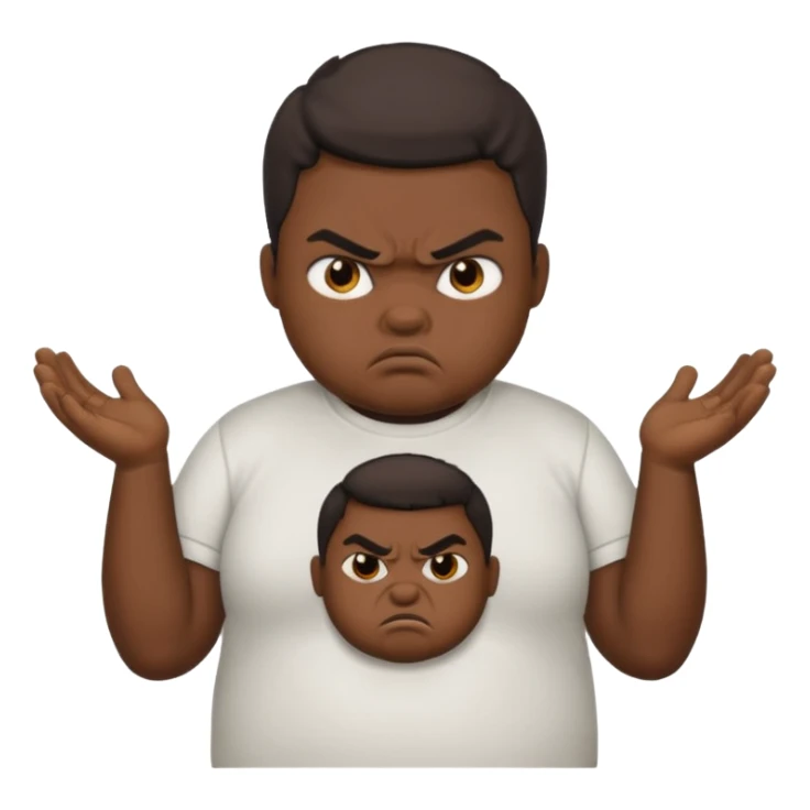 blacky boy heyab fat and angry  sticker