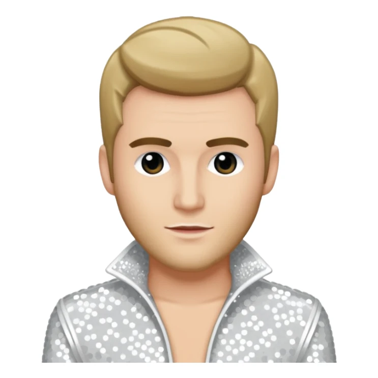 Blake Lewis, Pop Singer (b.1981) with white sequin outfit sticker