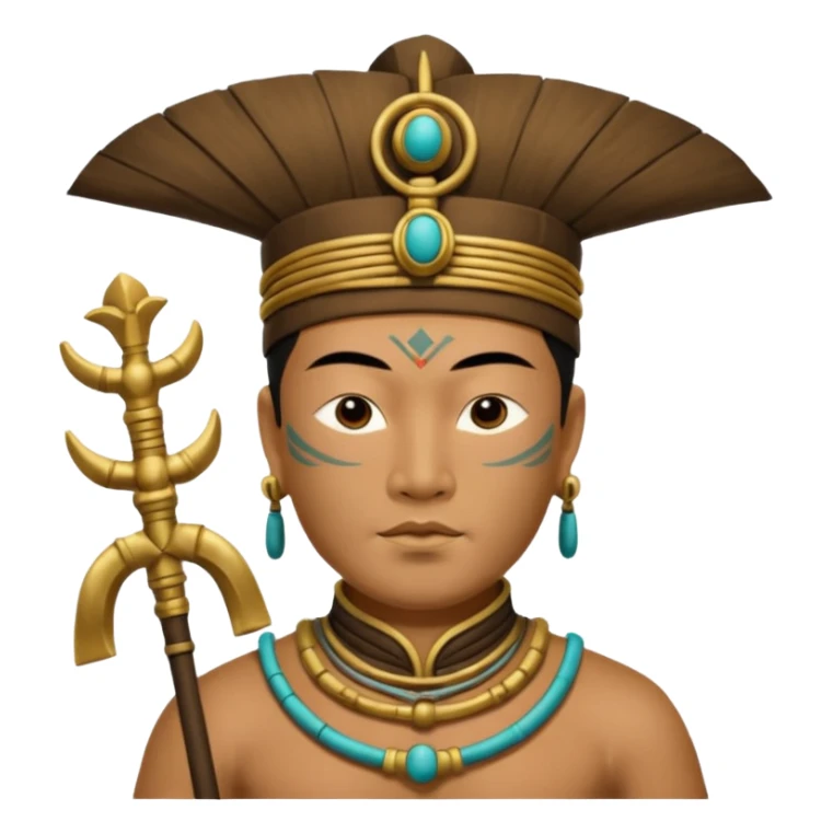 sanxingdui man from Xia, Shang, and Zhou dynasties doing 12 different things sticker