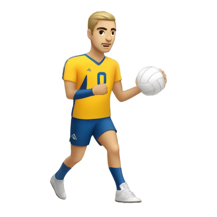 persona en el piso jugando voleibol sticker