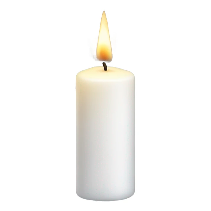 White candle sticker