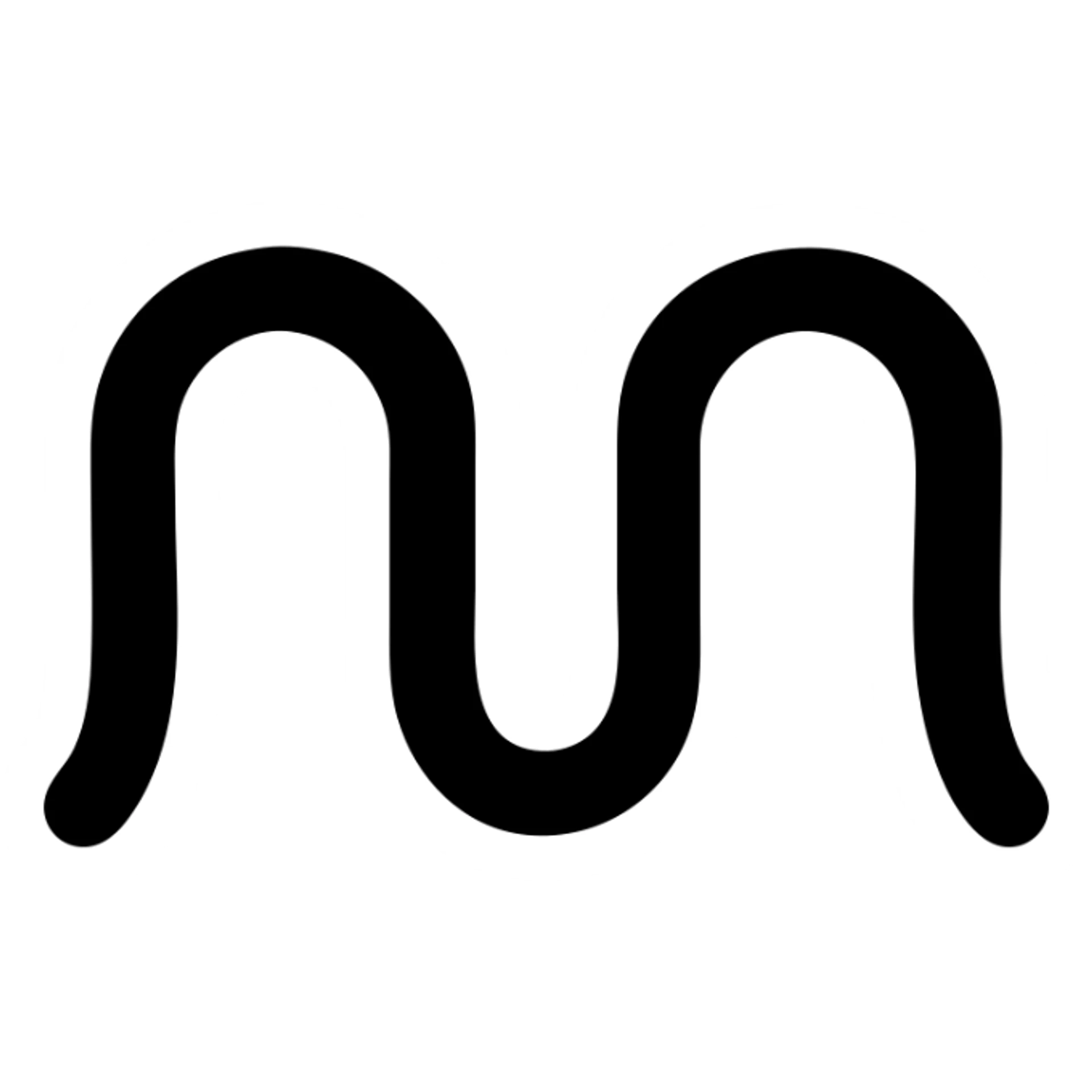 text: 2 w noodles in solid black icon style sticker