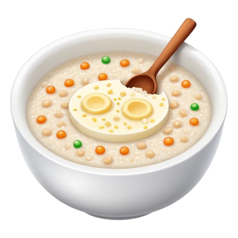 rice porridge with sprinkles cinnamonsugar and butter sticker