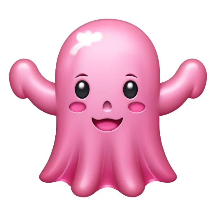 SPAM MEAT kawaii ghost EMOJI with bow sticker