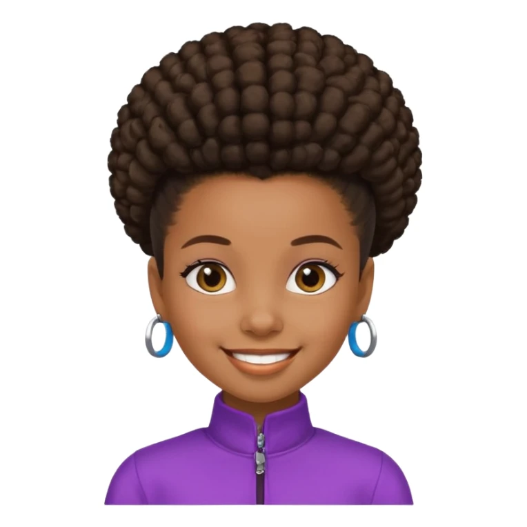 black girl with slick back afro puffkid sticker