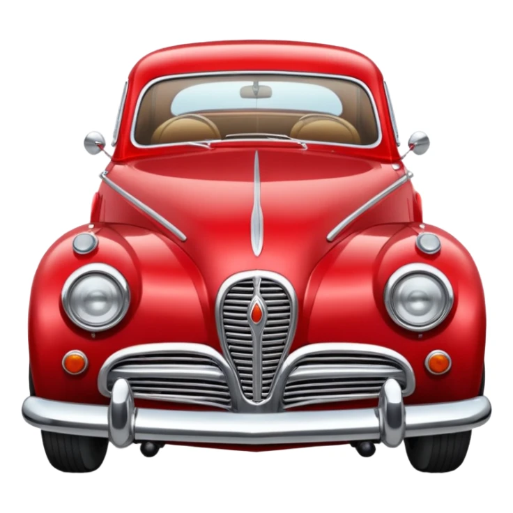 Illustrate a classic vintage car with chrome details & round headlights. sticker