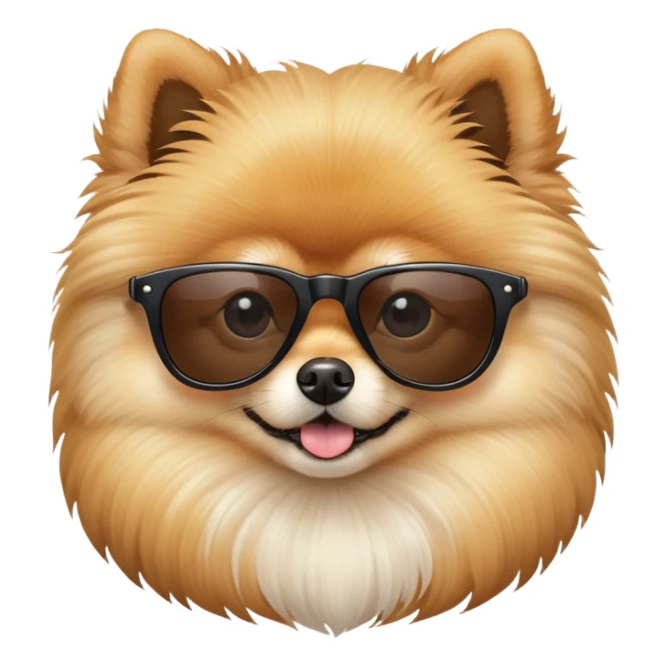 Pomeranian wearing sunglasses  sticker