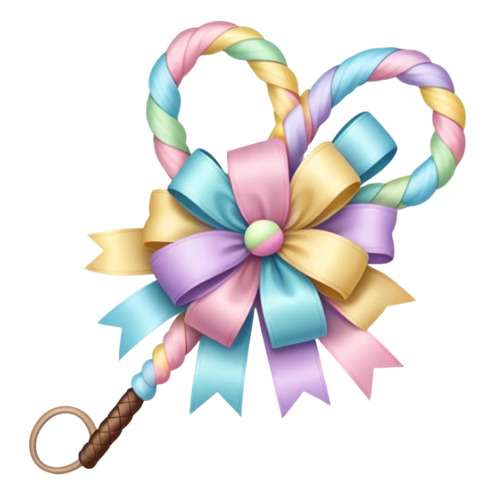 Easter whip decorated with colorful pastel bows sticker