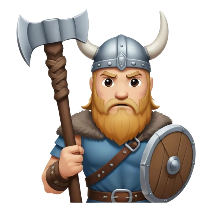 very sad Viking with an ax in his hands
realistic sticker