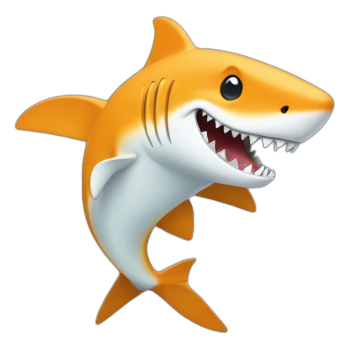 Un requin sur un renard sticker