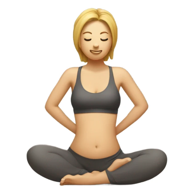 abdomen of a yoga women sticker