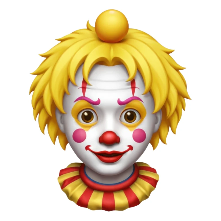 yellow hair clown sticker