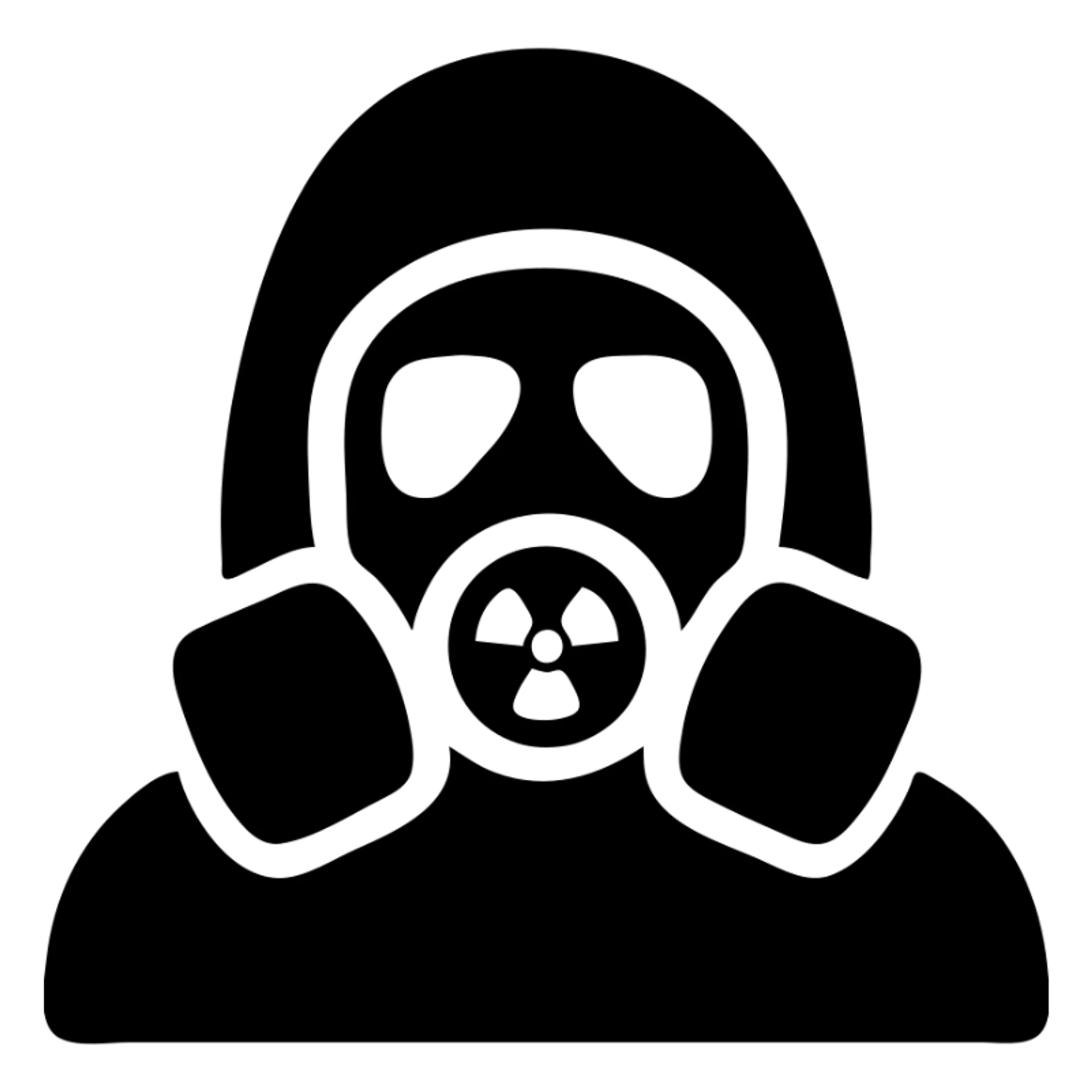 Stalker in a gas mask, Chernobyl zone sticker