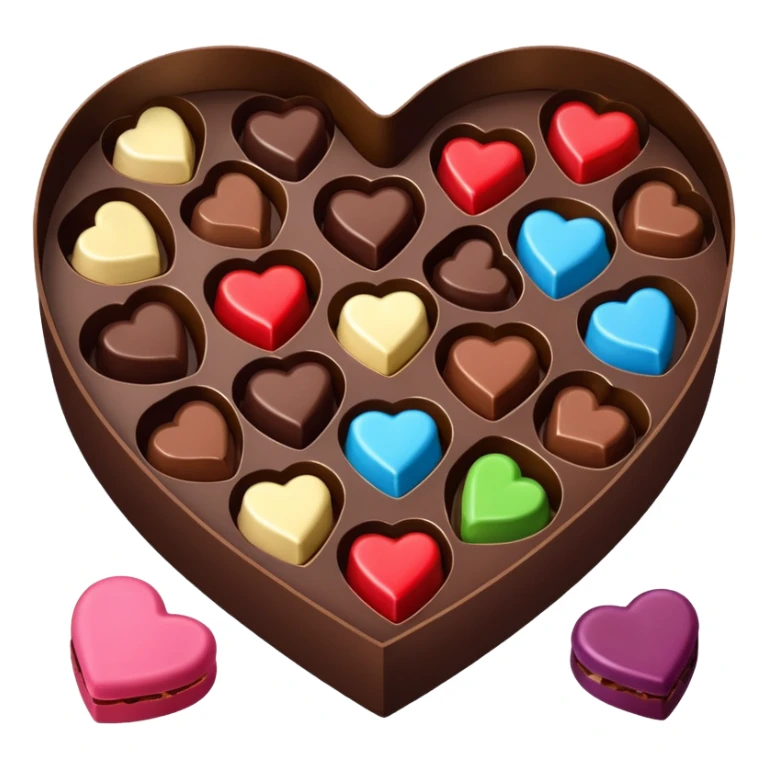 heart shaped box of chocolates sticker